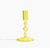 Glass Candlestick Holder (Short) - Yellow