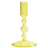 Glass Candlestick Holder (Short) - Yellow