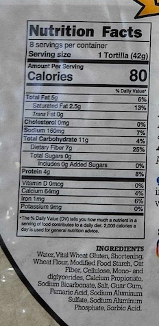 Low Carb Fajita Flour Tortillas (8 CT)