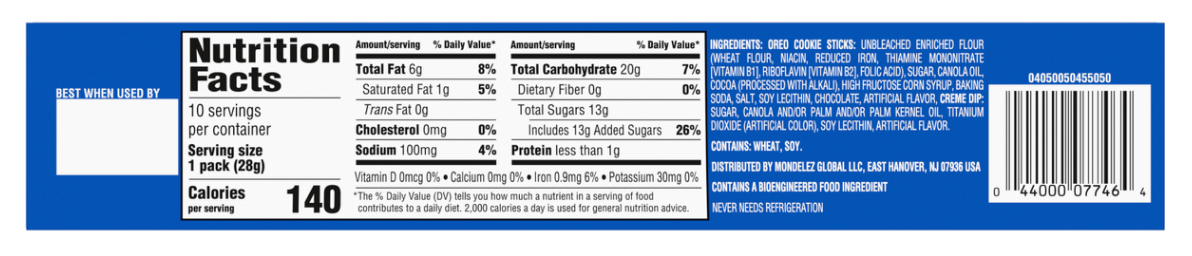 Handi-Snacks Chocolate Cookie Sticks 'n Creme Dip