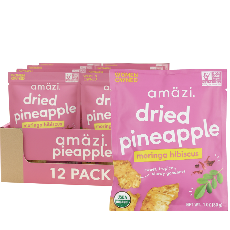 Moringa Hibiscus Dried Pineapple (12 Pack)