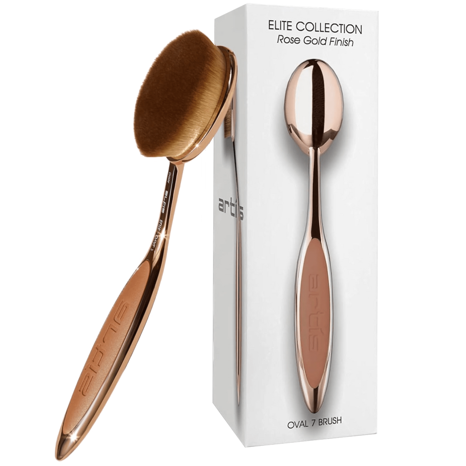 Elite Oval 7 Makeup Brush - Rose Gold