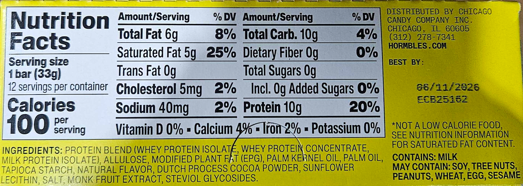 Cookies And Creme Protein Candy Bars (12 CT)