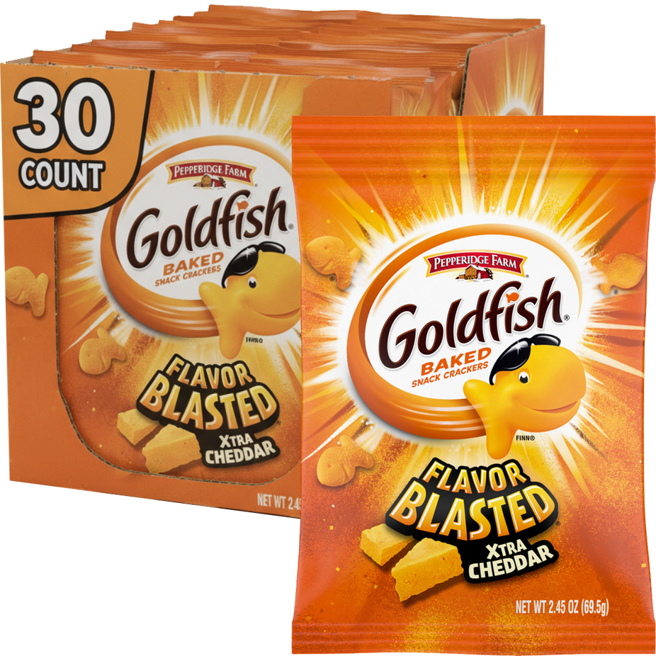 Pepperidge Farm Goldfish Snack Crackers, Flavor Blasted Xtra Cheddar