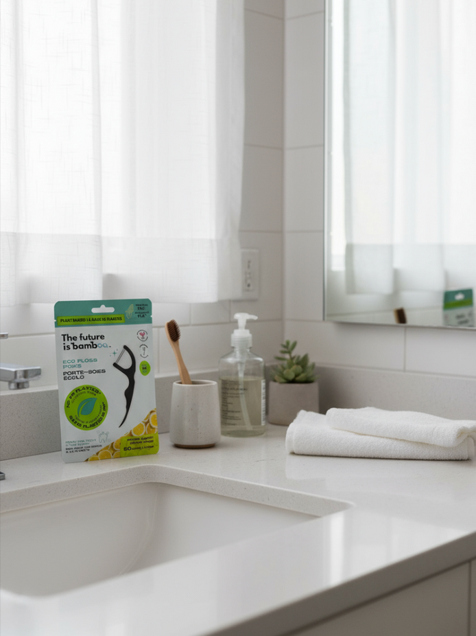 Eco Floss Picks - Lemon