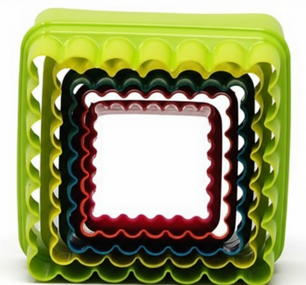 Square Cookie Cutter Set - Assorted Colors (5 Piece)