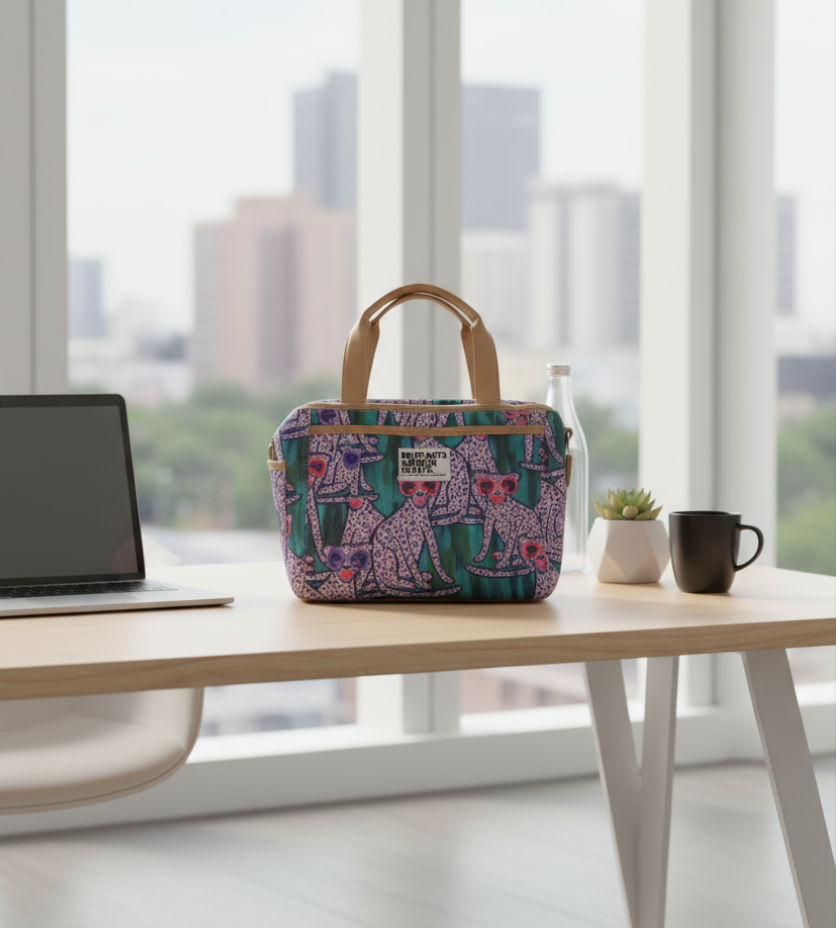 Mapleton Lunch Bag - Shady Pink Cheetah