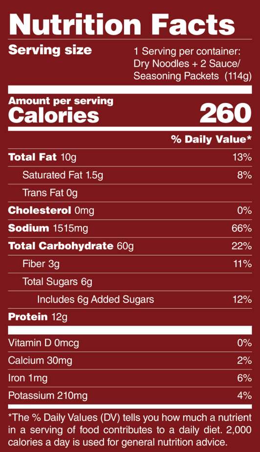 Sweet And Spicy Noodles (6 CT)