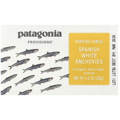 Roasted Garlic Spanish White Anchovies with Organic Olive Oil