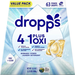4-in-1 (Plus Oxi) Free & Clear Biobased Power Laundry Detergent Pods (63 CT)