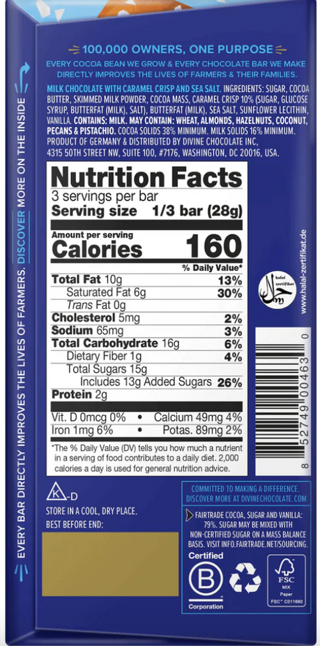 Milk Chocolate with Toffee and Sea Salt (12 CT)