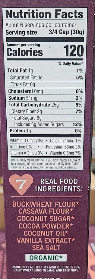 Organic Grain Free Cacao Cereal