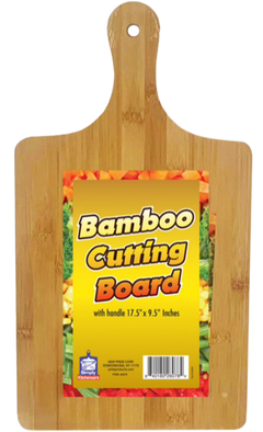 Cutting Board 17.5 x 9.5 in Bamboo with Handle