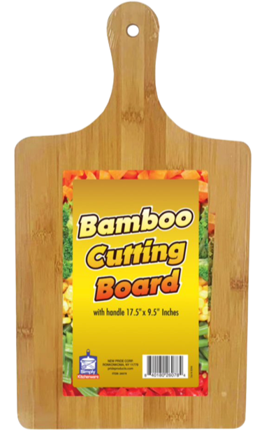 Cutting Board 17.5 x 9.5 in Bamboo with Handle