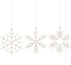 Ornament Snowflake - Beige (3 CT)