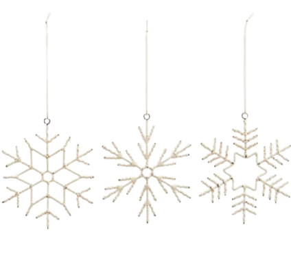 Ornament Snowflake - Beige (3 CT)