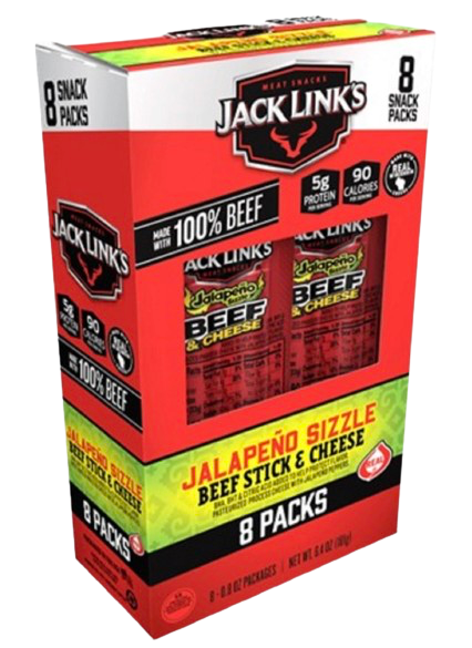 Jalapeño Sizzle - Beef Stick & Cheese (8 Pack)