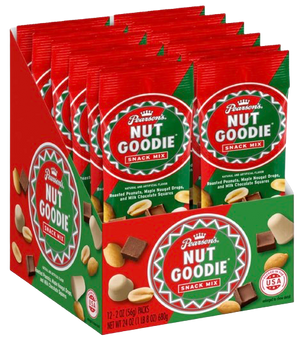Original Nut Goodie On-the-go Snack Mix with Roasted Peanuts, Maple Nougat Drops and Milk Chocolate Squares (12 Pack)