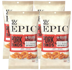 Pork Rinds - Hot + Spicy with Chipotle Pepper (4 Bags)