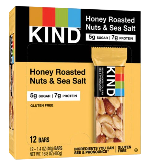 Honey Roasted Nuts and Sea Salt Bar (12 CT)
