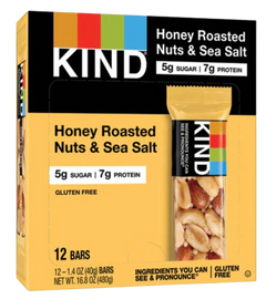 Honey Roasted Nuts and Sea Salt Bar (12 CT)