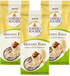 White Chocolate Hazelnut Golden Eggs (3 Pack)