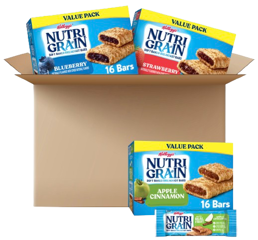 Soft Baked Breakfast Bars Variety - Blueberry, Apple, Strawberry (16 CT each)