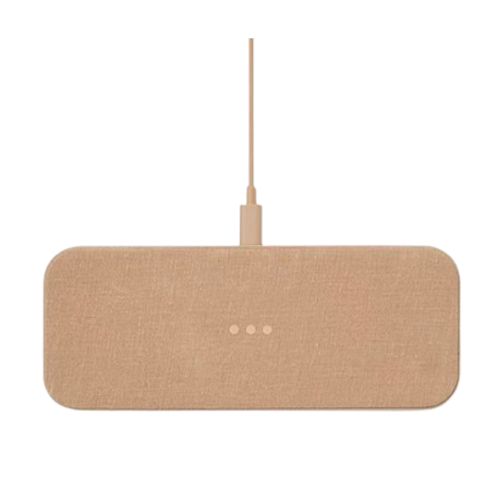 CATCH 2: Multi-Device Linen Charging Pad - Camel