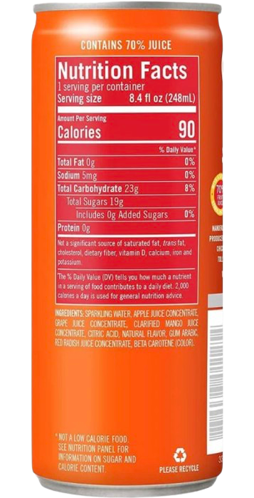 Mango Sparkling Juice (4 Pack)