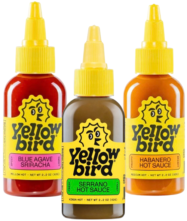 Yellowbird Sauce Hot Sauce Variety Pack Serrano + Siracha + Habanera