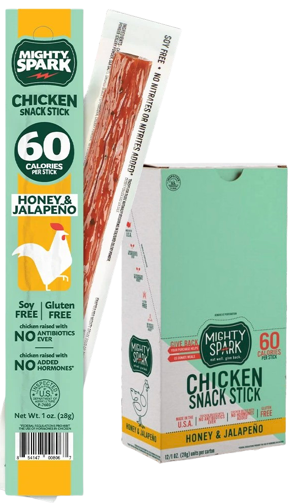 Chicken Snack Sticks - Honey and Jalapeno (12 Pack)