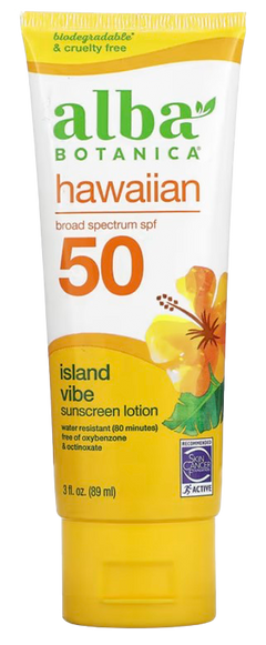 Hawaiian Sunscreen Lotion, SPF 50, Island Vibe