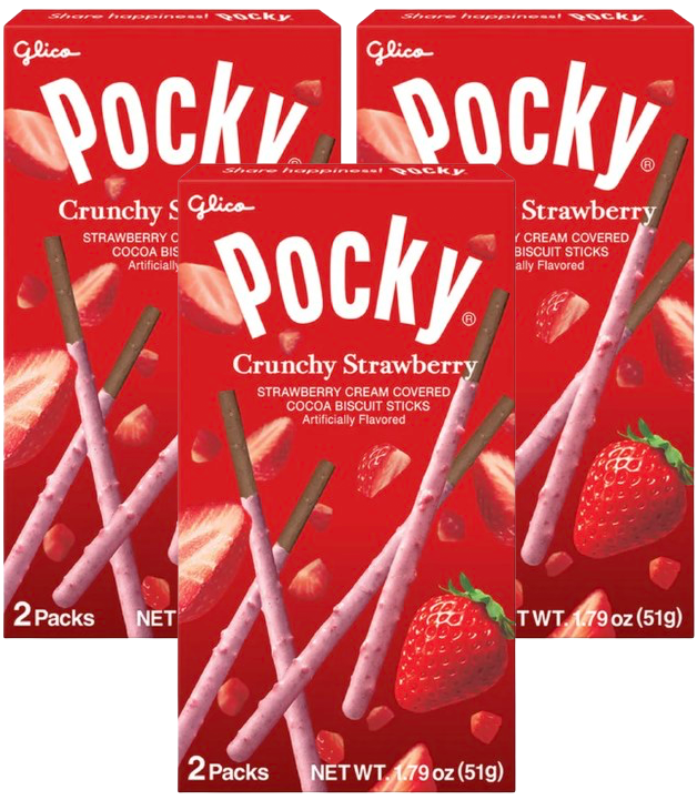 Strawberry Cream Covered Biscuit (3 Pack)