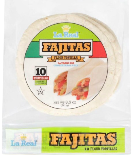 8 in Flour Tortilla Fajita Size (10 CT)