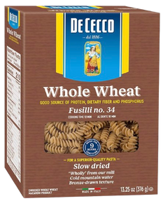 Whole Wheat Fusilli Pasta
