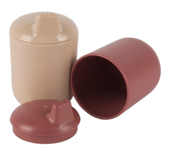 BIO Sippy Cup Set - Ruby Red/Tan