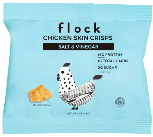 Salt & Vinegar Chicken Skin Chips (8 Pack)