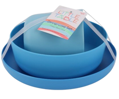Blue Plastic Dinnerware Set (3 Pcs)