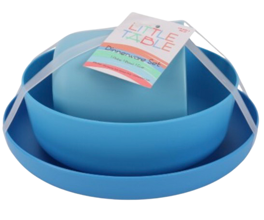 Blue Plastic Dinnerware Set (3 Pcs)