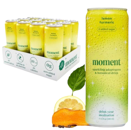 Adaptogen Drink Lemon Turmeric Sparkling Soda (12 Pack)