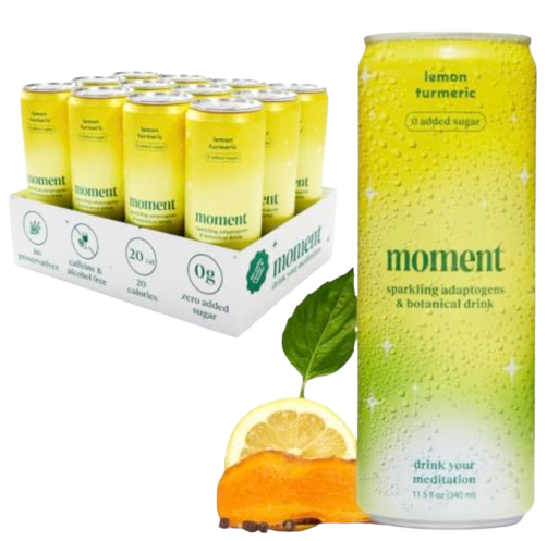 Adaptogen Drink Lemon Turmeric Sparkling Soda (12 Pack)