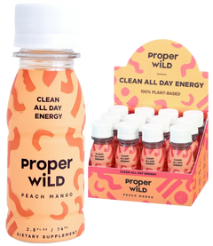 Clean All Day Energy Shots - Peach Mango (12 Pack)