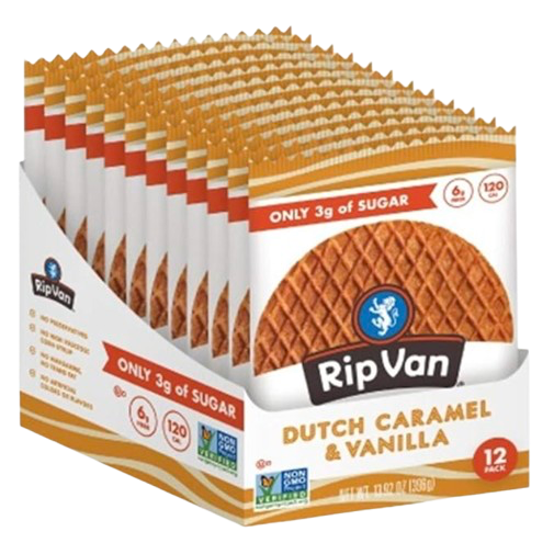 Dutch Caramel & Vanilla Wafels (12 Pack)