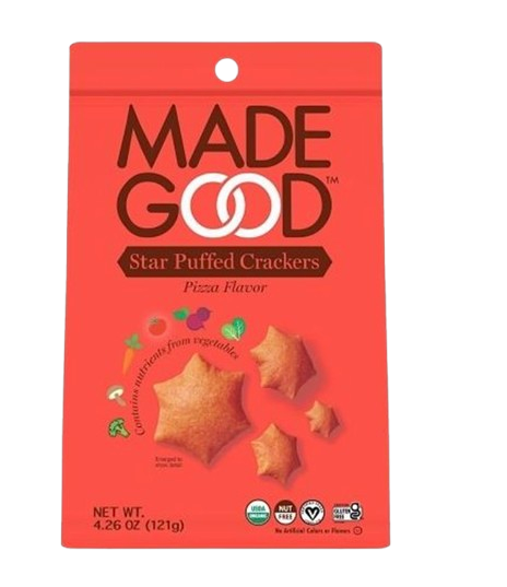 Organic Star Puffed Crackers- Pizza Flavor