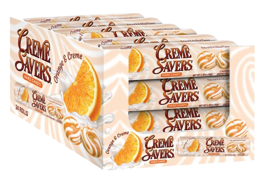 Orange and Creme Roll Candy (24 Pack)