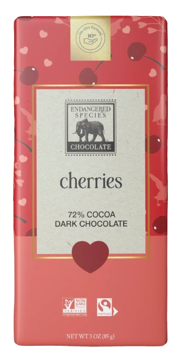 Dark Chocolate with Cherries Chocolate Bar