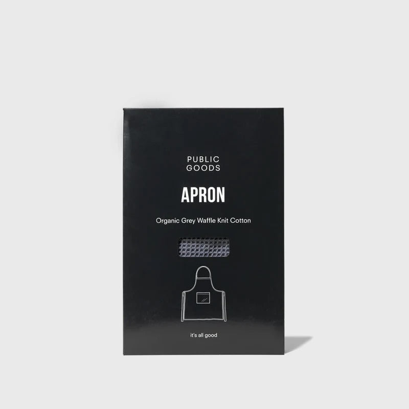 Organic Cotton Waffle Weave Apron - Grey