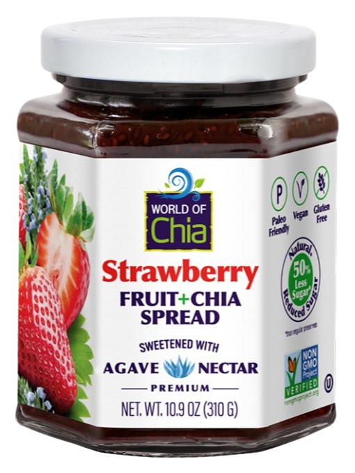 Strawberry Agave Chia Spread with Agave Syrup