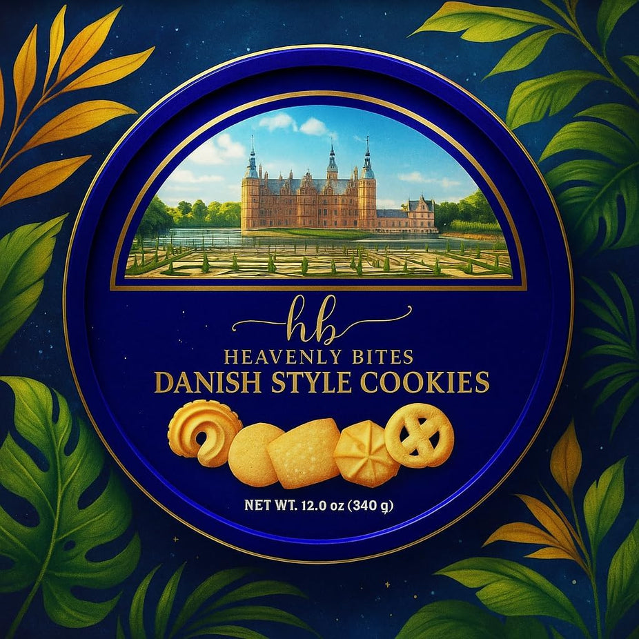 Danish Style Butter Cookies In Metal Tin