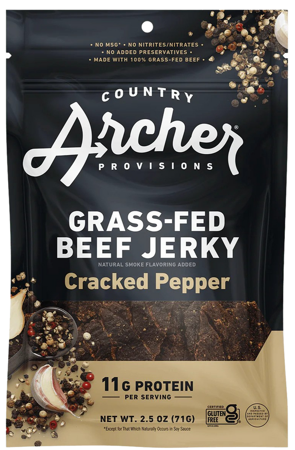 Cracked Pepper Grass-Fed Beef Jerky
